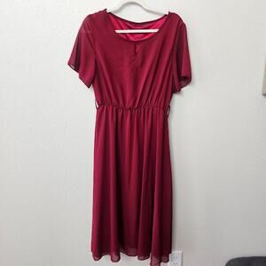 Red Mid Length Dress- Women's Large